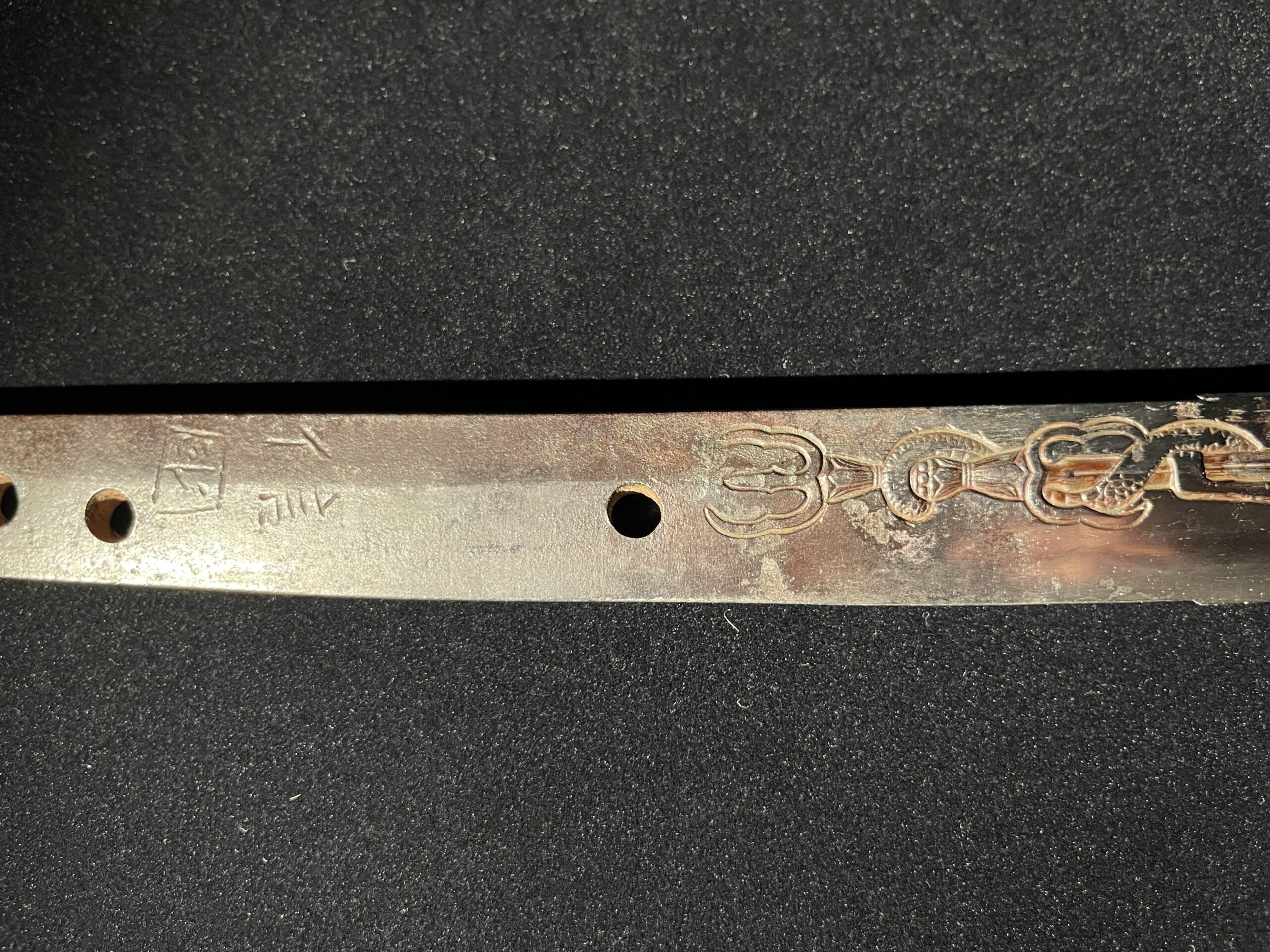 Tsukushi Nobukuni(筑紫信国)– Authentisches Katana(1333–1573)– Drachenschnitzerei auf der Klinge - Image 9