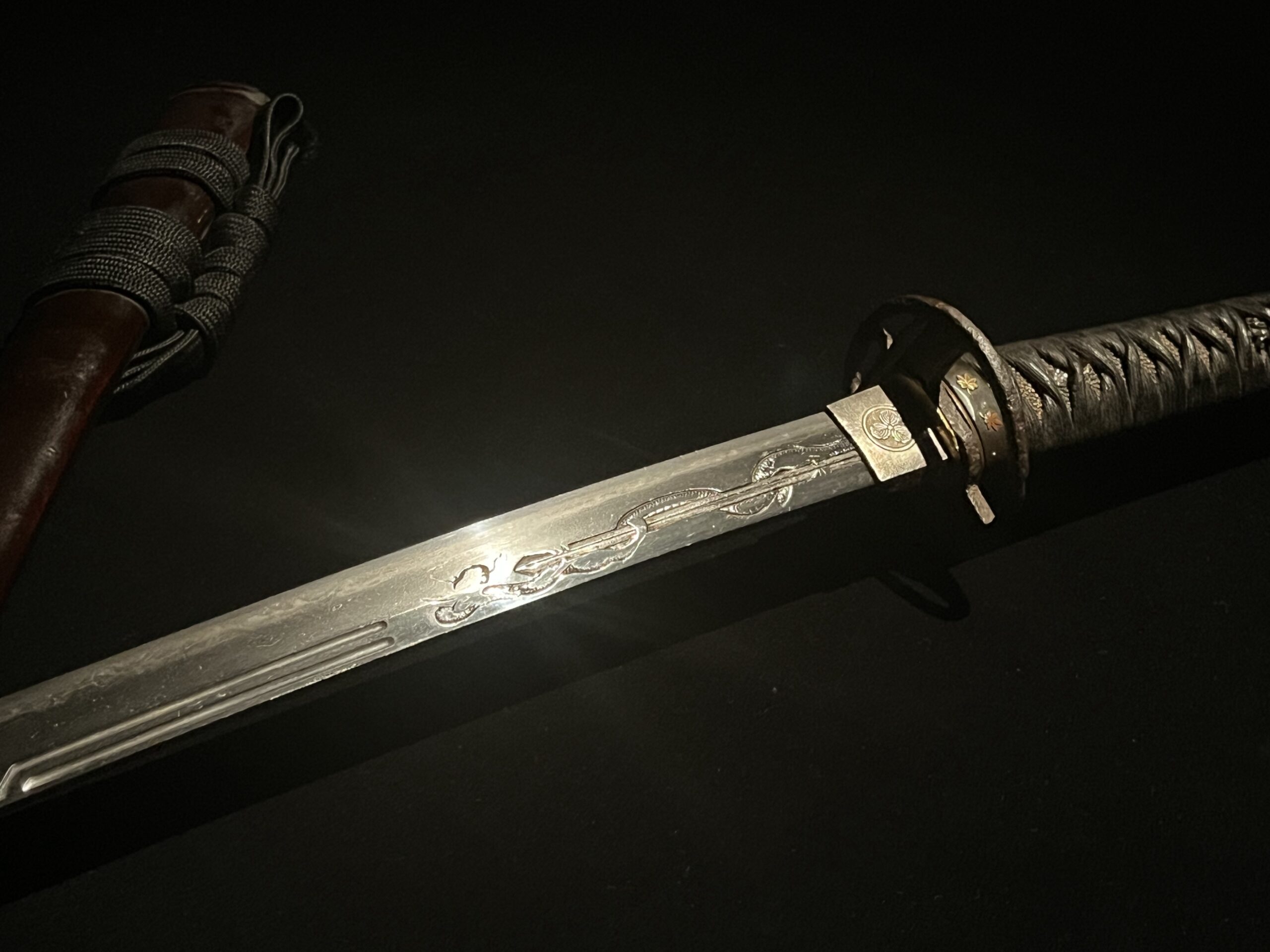 Tsukushi Nobukuni(筑紫信国)– Authentisches Katana(1333–1573)– Drachenschnitzerei auf der Klinge - Image 2