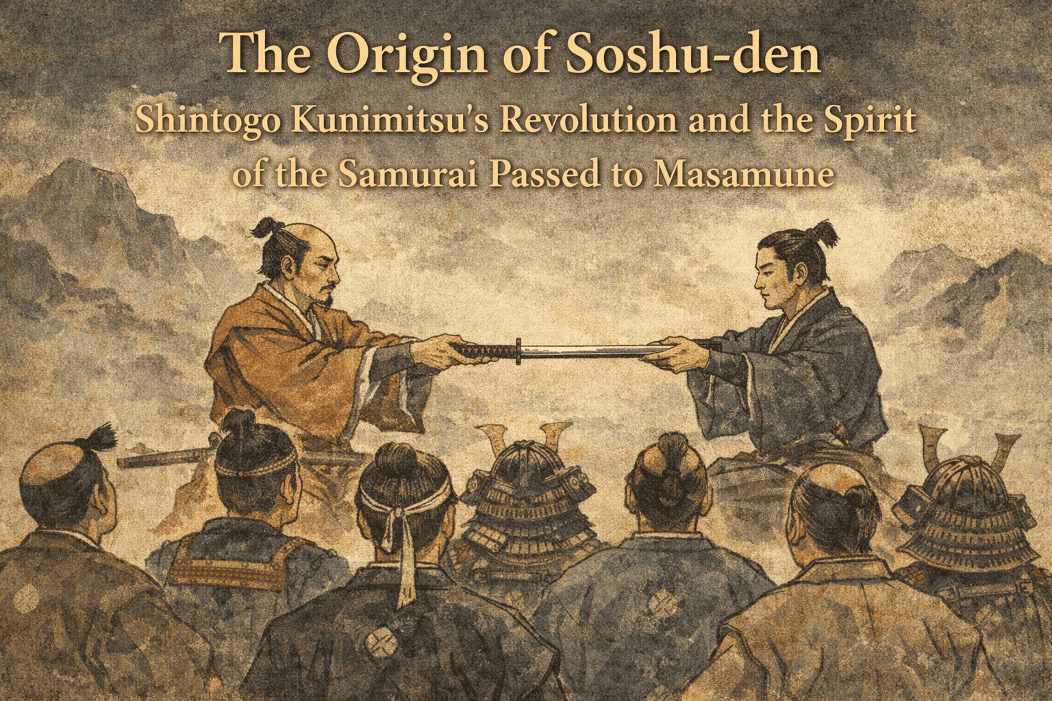 Read more about the article Der Ursprung der Soshu-den: Shintogo Kunimitsus Revolution und der Samurai-Geist, der zu Masamune gelangte