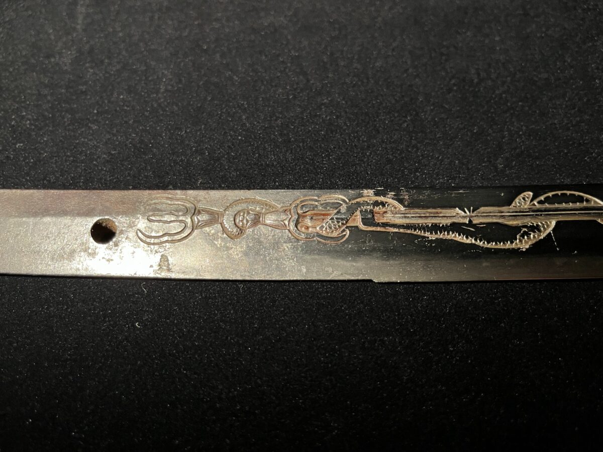 Tsukushi Nobukuni(筑紫信国) – Authentic Katana(1333–1573) – Dragon Carving on Blade - Image 10
