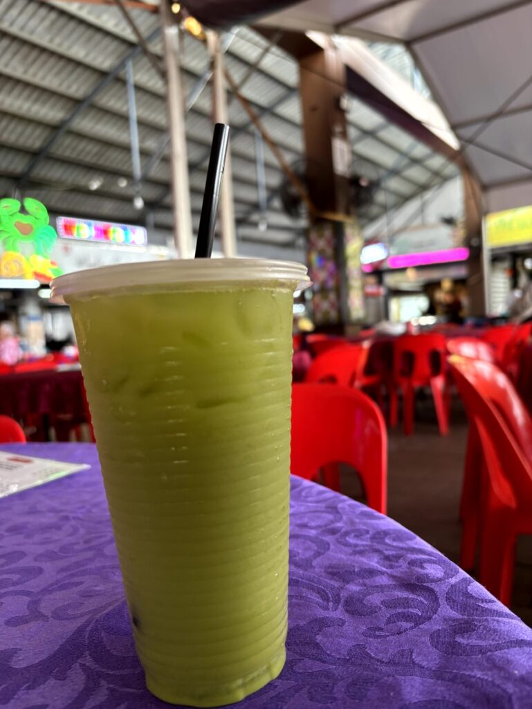 Green kedondong fruit juice, a local drink in Sarawak